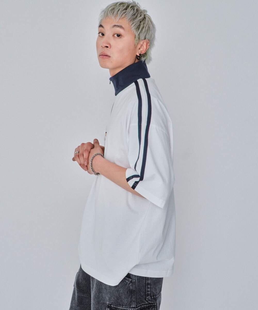 WEGO 【ユニセックス着用ITEM/MLサイズ展開】ヘビーウェイトハーフジップT（SS） 