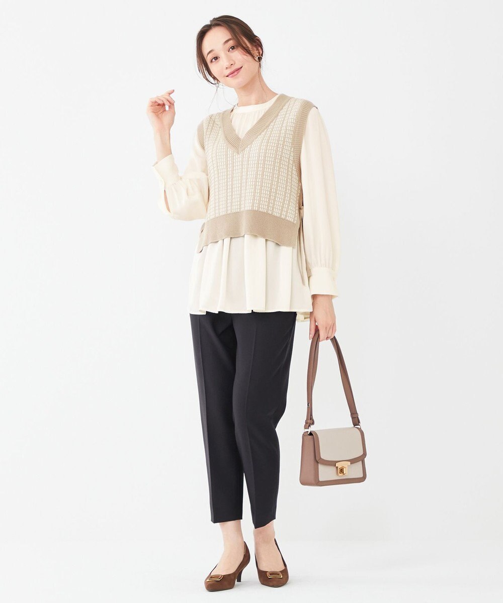 ANY SIS 【2SET】ニットベスト×チュニック ブラウス 