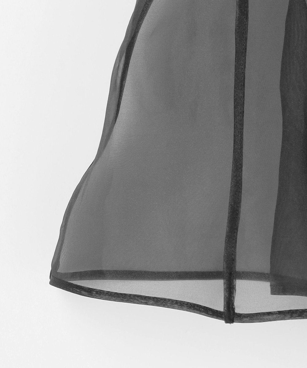 #Newans オーガンジーパネルブラウス 