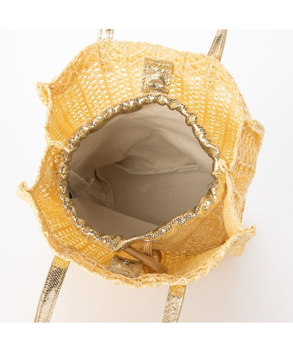 UNBILLION カシュカシュ cachecache / 透かし編みスクエアトートバッグ 