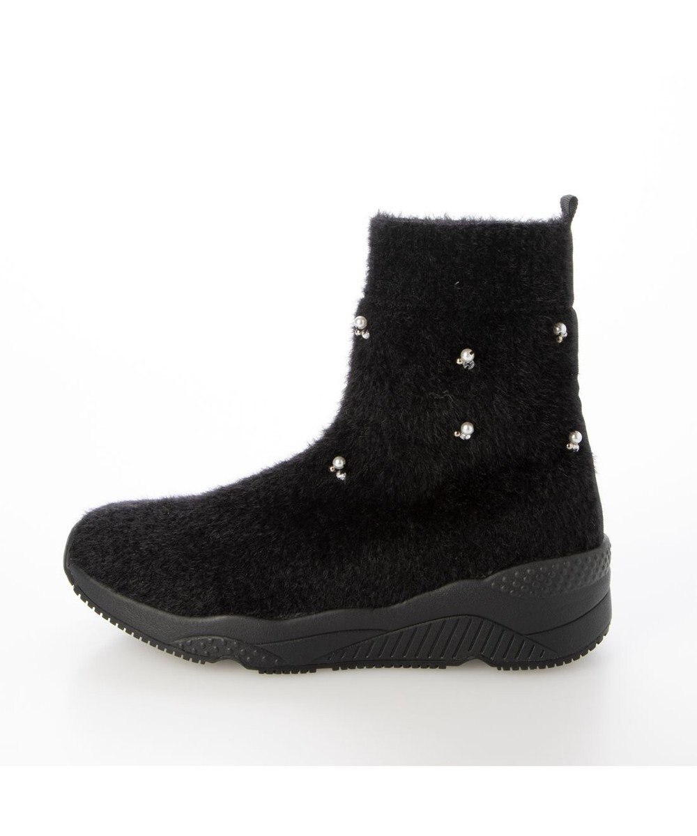 MODE ET JACOMO <carino>ビジュー付きニットブーツ 