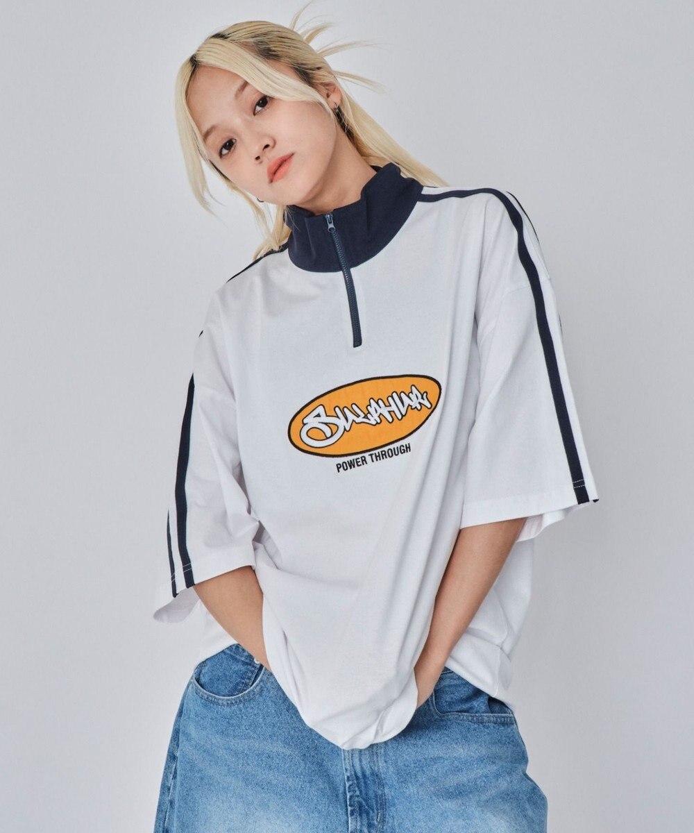 WEGO 【ユニセックス着用ITEM/MLサイズ展開】ヘビーウェイトハーフジップT（SS） 