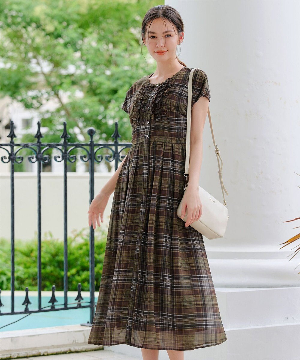 Tiaclasse L 【洗える】フリルワンピース 