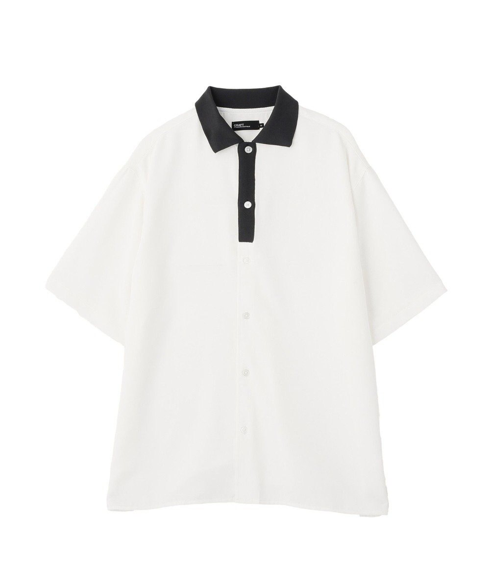 CRAFT STANDARD BOUTIQUE 【クールドライ】バイカラーニット衿ポロシャツ 