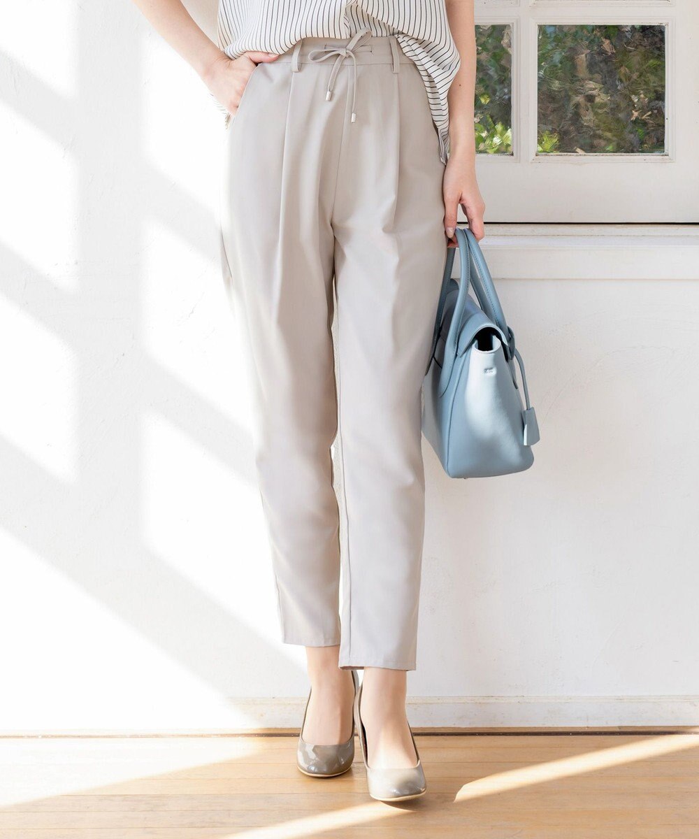 Tiaclasse 【洗える】幅広く活躍が期待できるドロストパンツ 