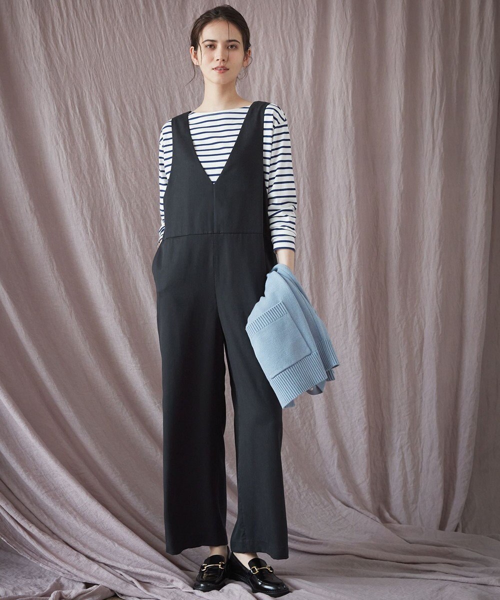 23区 L 【SLOW/一部店舗限定】ギザコットンボーダー ボートネックカットソー 