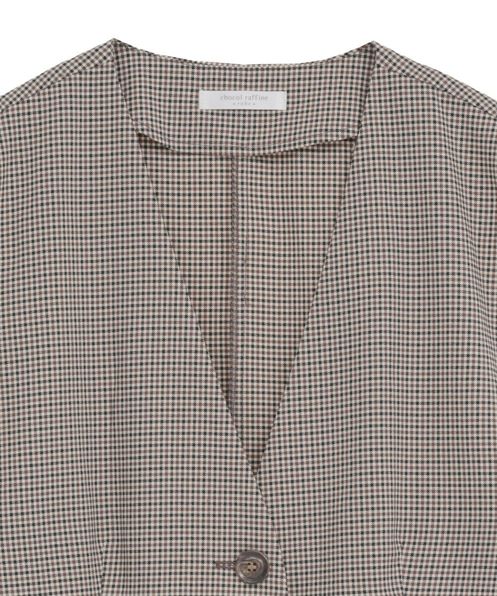 Green Parks ノースリーブチェックジレ 