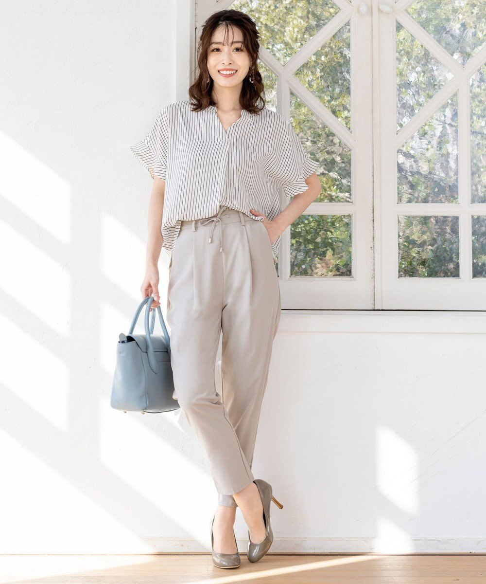 Tiaclasse 【洗える】幅広く活躍が期待できるドロストパンツ 