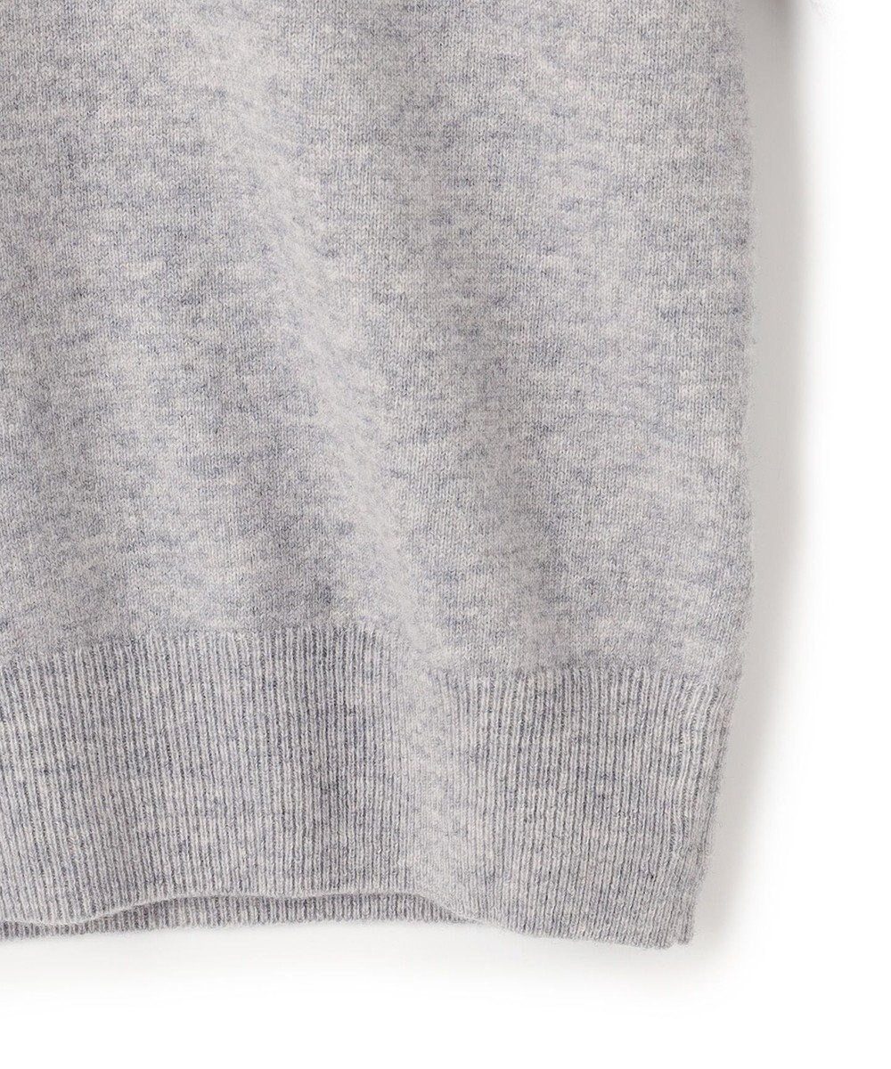 BEIGE， 【WEB限定・洗える】ALSACE / パール釦クルーネックウールニット 