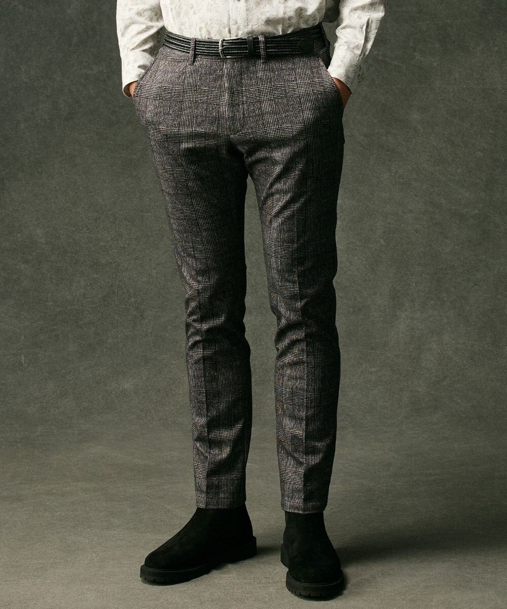 JOSEPH ABBOUD 【ストレッチ/ウエストも伸びる】ウールライクフランネルジャージーパンツ 