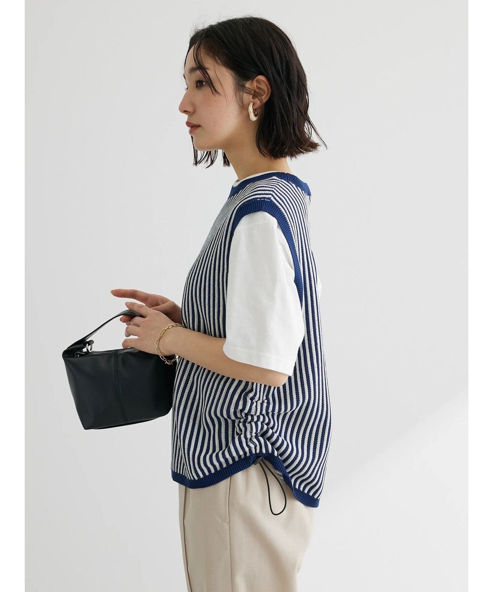 Green Parks ストライプドロストベスト 