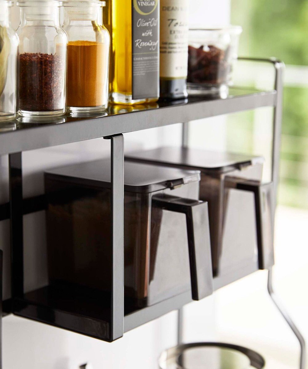 tower コンロサイドラック タワー ブラック 