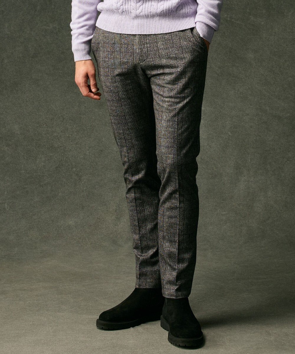 JOSEPH ABBOUD 【ストレッチ/ウエストも伸びる】ウールライクフランネルジャージーパンツ 