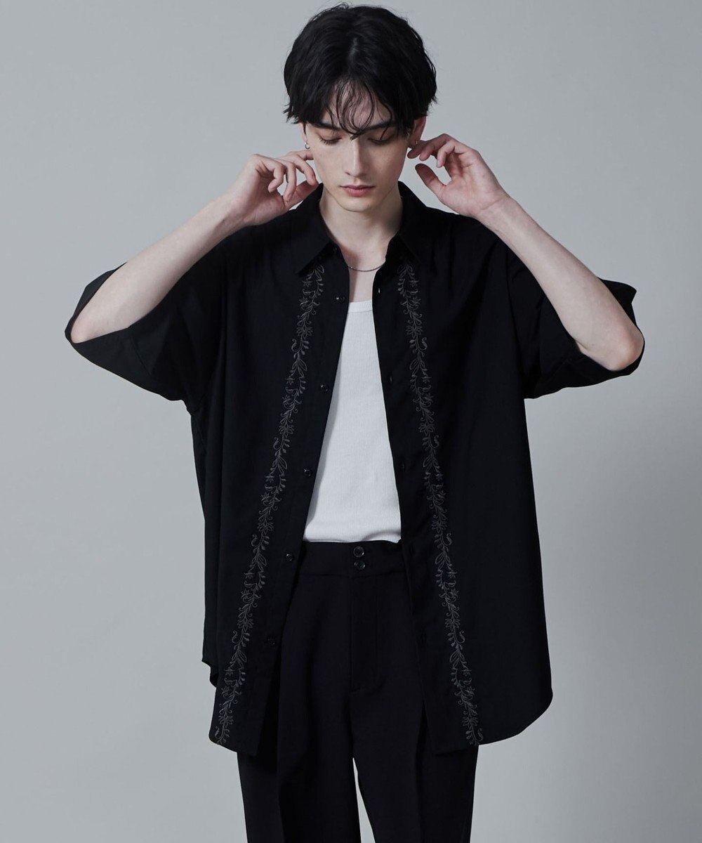 WEGO TRフラワーモチーフシャツ（S） 