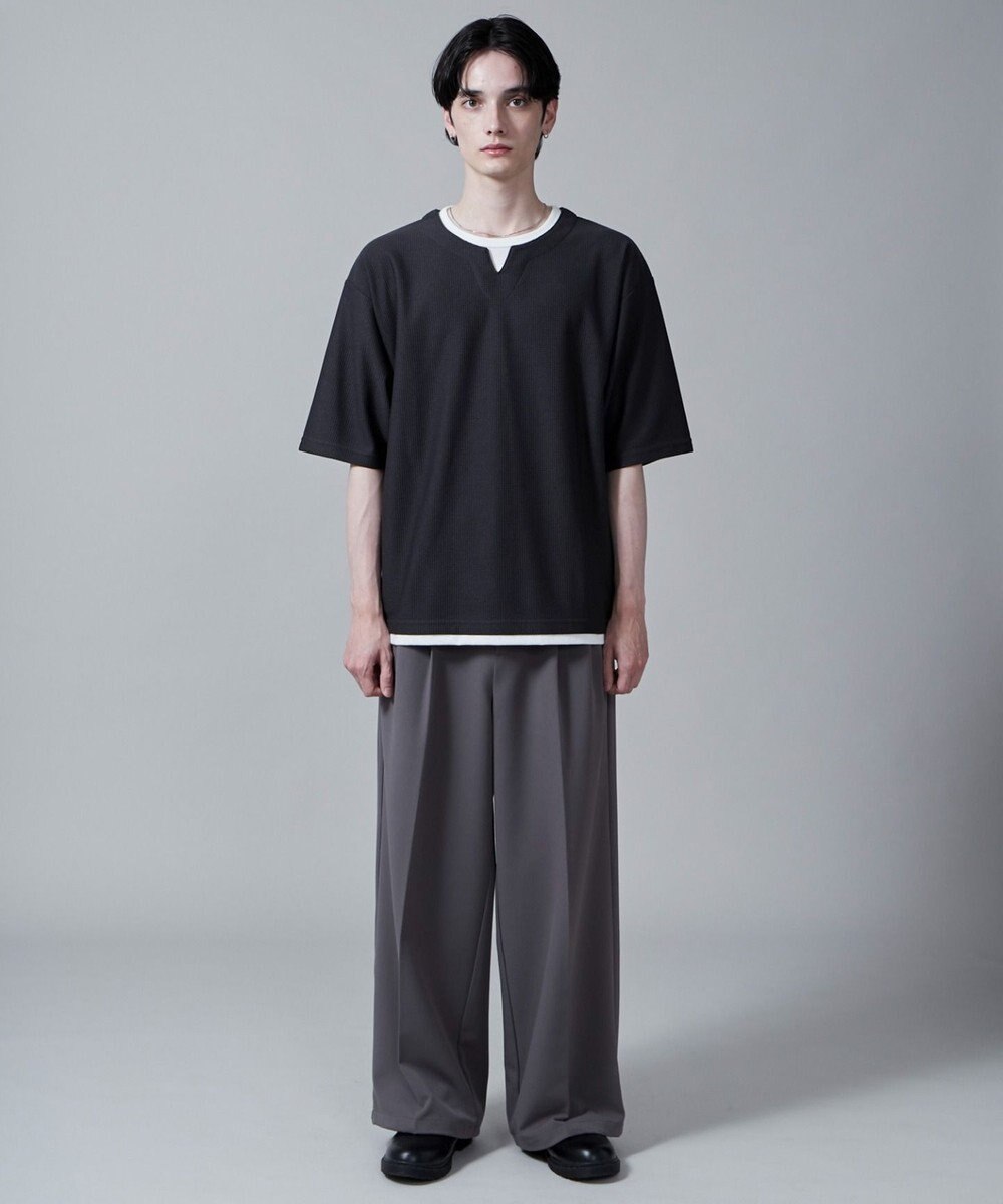 WEGO フェイクレイヤードキーネックT（S） 