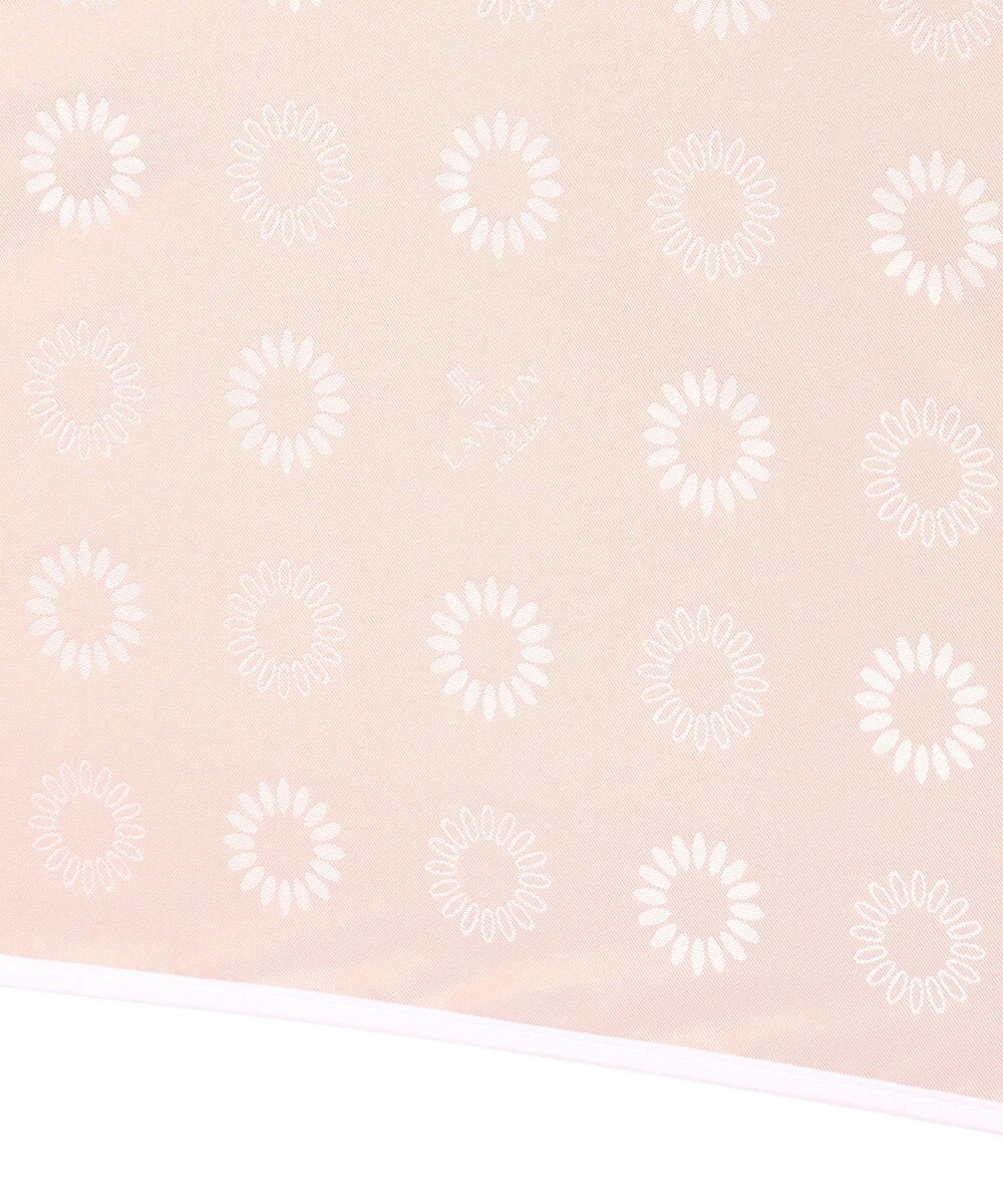 MOONBAT LANVIN en Bleu 折りたたみ傘 ジャカード×パイピング 簡単開閉 大きめ55cm 