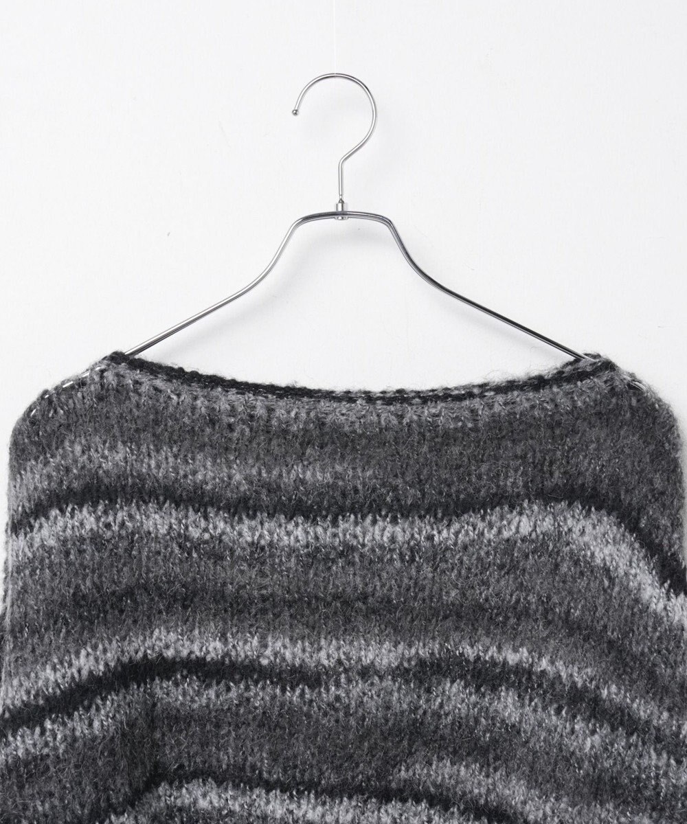 WEGO 段染めボーダーモヘアライクニット 