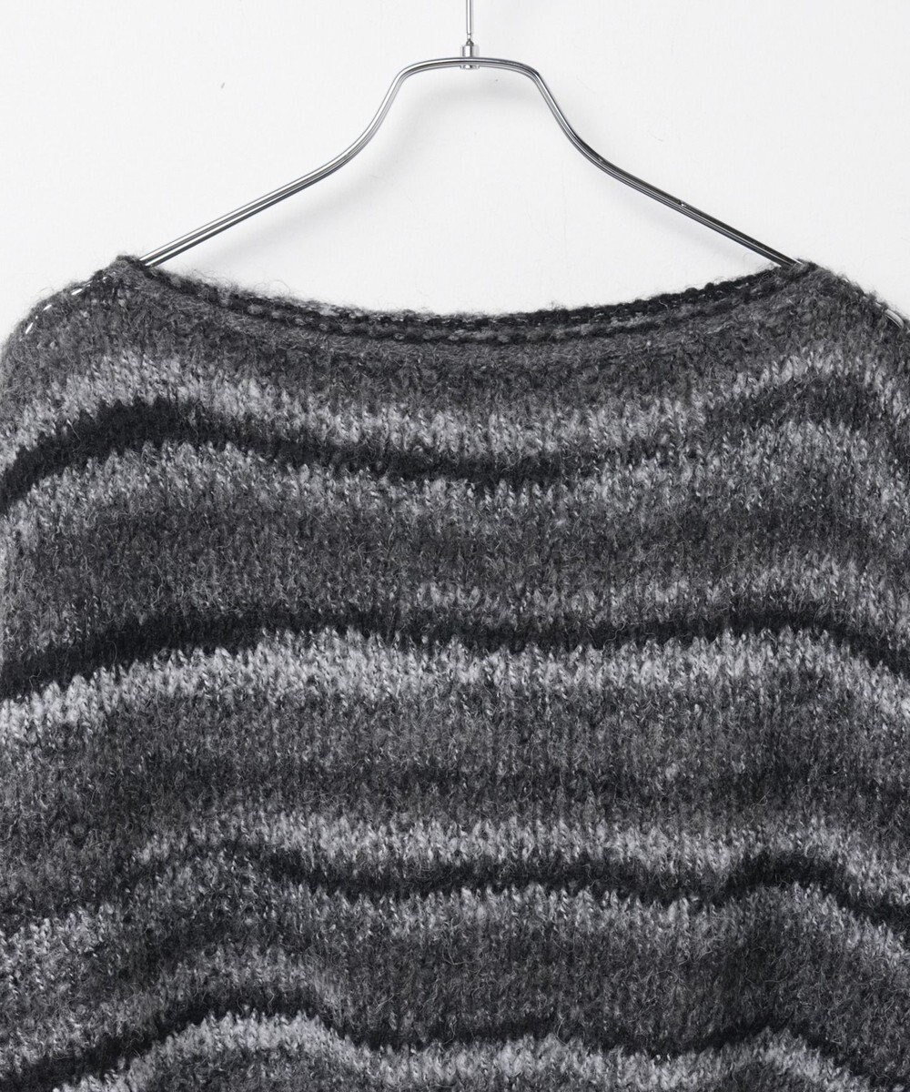 WEGO 段染めボーダーモヘアライクニット 