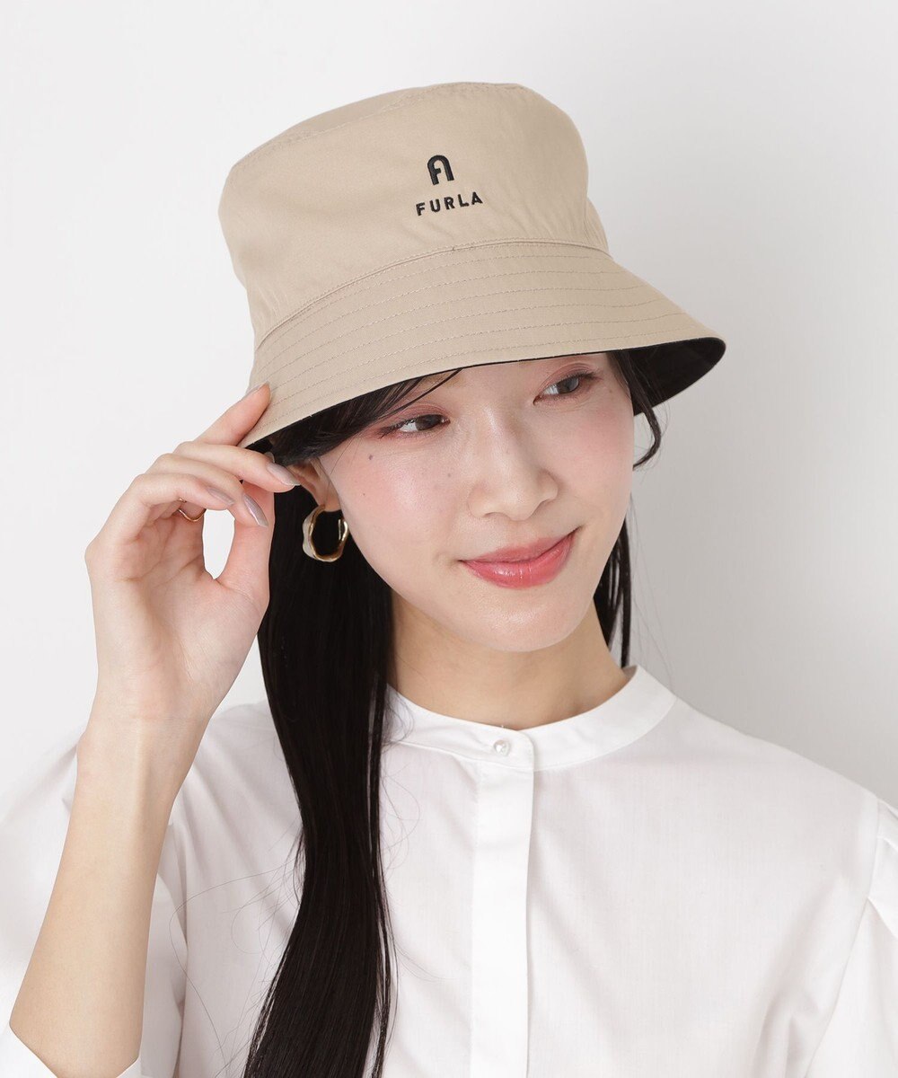 MOONBAT FURLA(フルラ)リバーシブルバケットハット 帽子 無地 UVカット 手洗い可能 