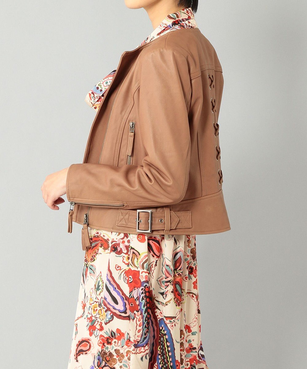 GRACE CONTINENTAL レースアップライダースジャケット 