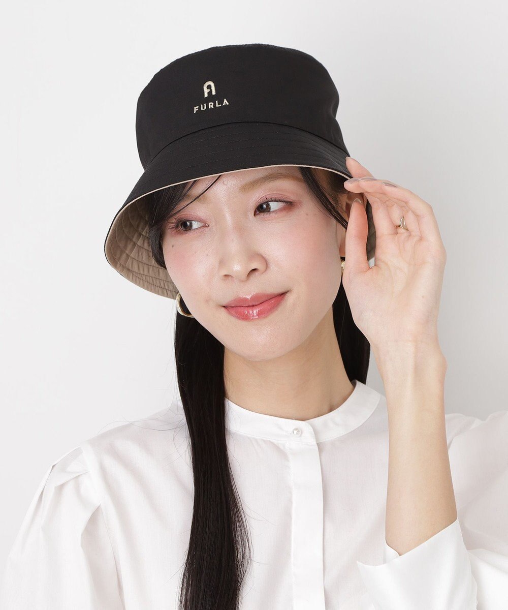 MOONBAT FURLA(フルラ)リバーシブルバケットハット 帽子 無地 UVカット 手洗い可能 