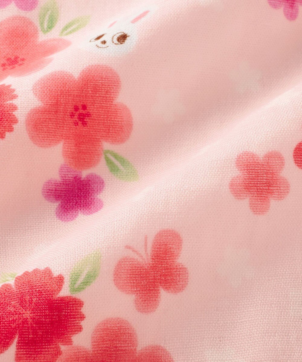 MIKI HOUSE HOT BISCUITS 【ミキハウス】【50-80cm】お花うさこ甚平オール 