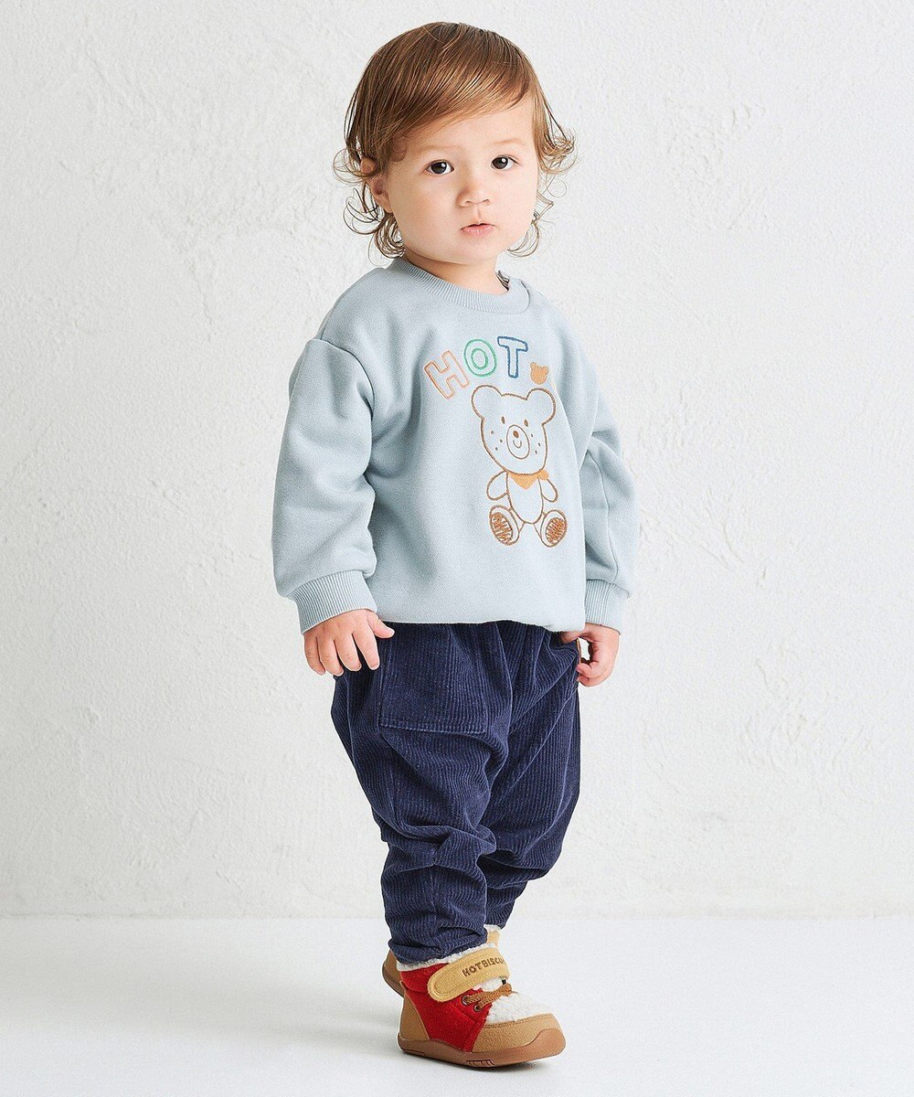 MIKI HOUSE HOT BISCUITS 【14-16cm】 かかと顔ドン あったかボア付き セカンドシューズ 