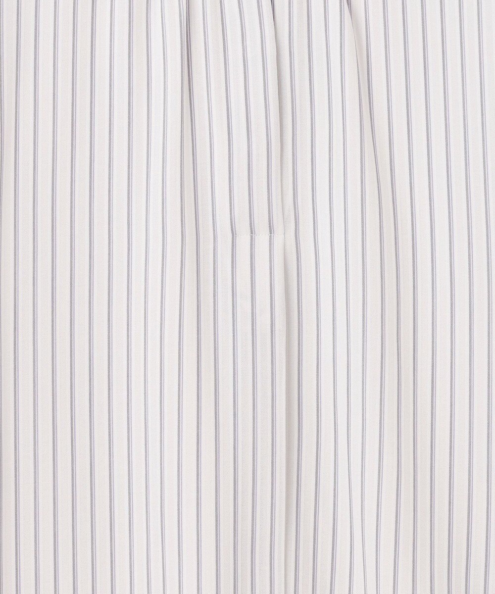 J.PRESS LADIES シアーストライプチェック フレンチスリーブ バンドカラー カットソー 