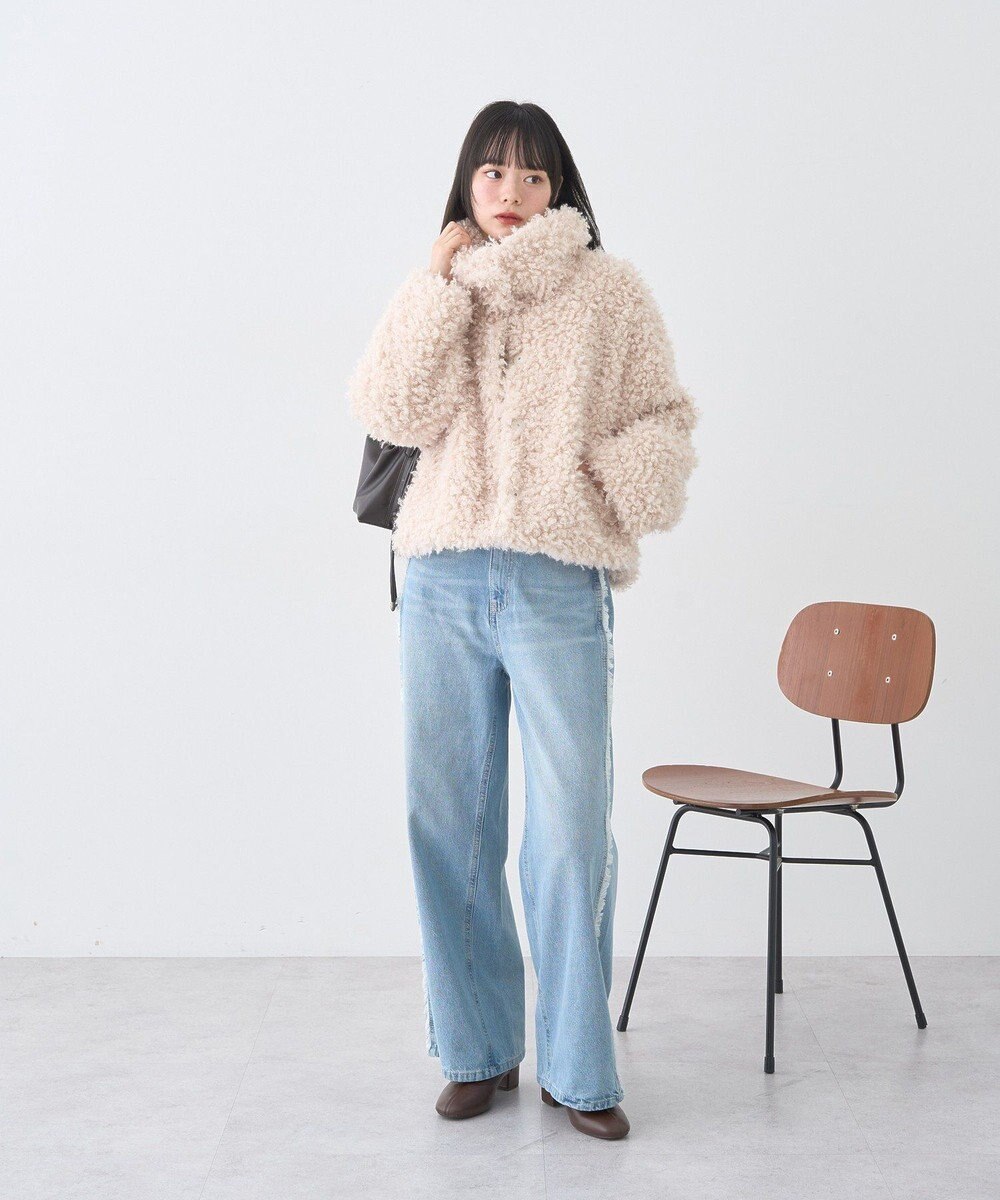 earth music&ecology ワイドフリンジデニムパンツ 