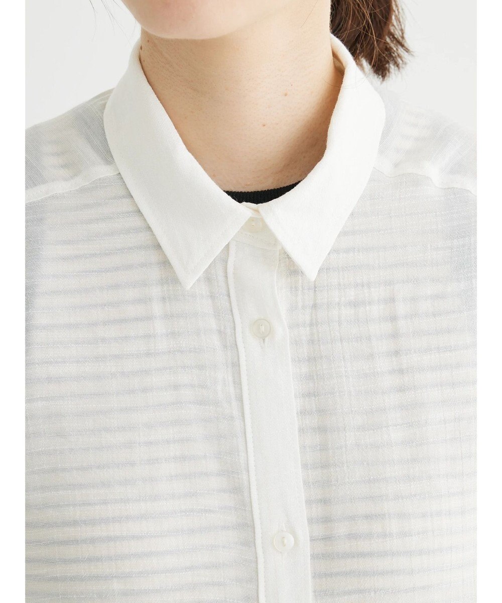 Green Parks ジャガードシアーシャツ 