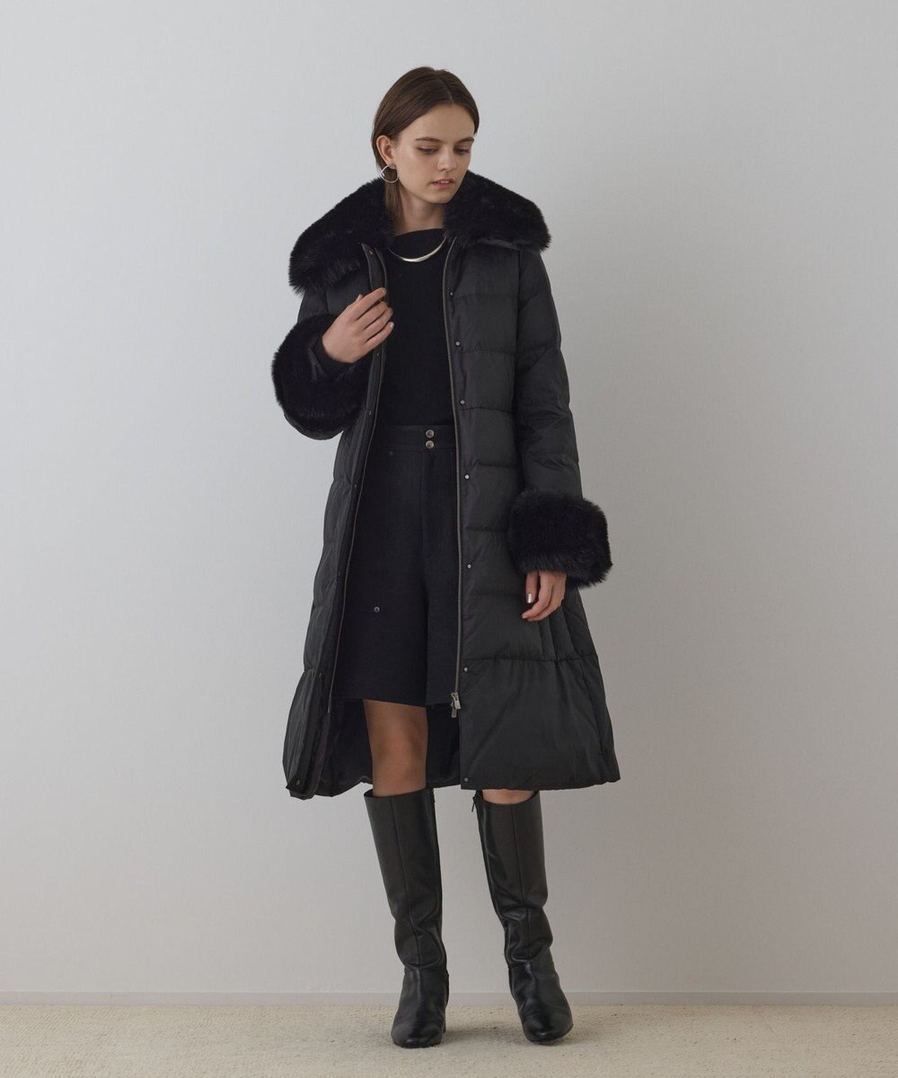 GRACE CONTINENTAL ファーカラーロングダウン 