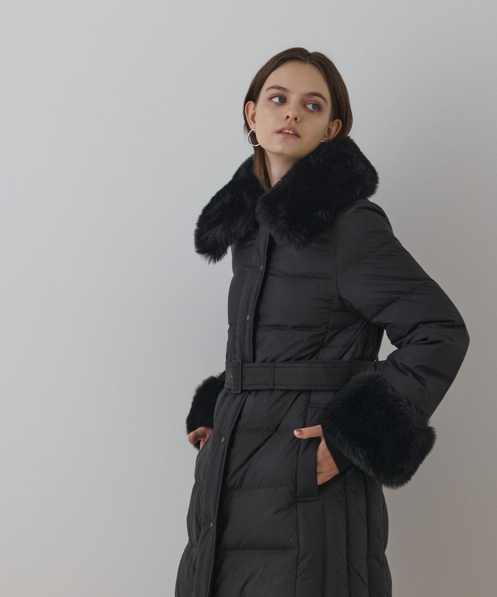 GRACE CONTINENTAL ファーカラーロングダウン 