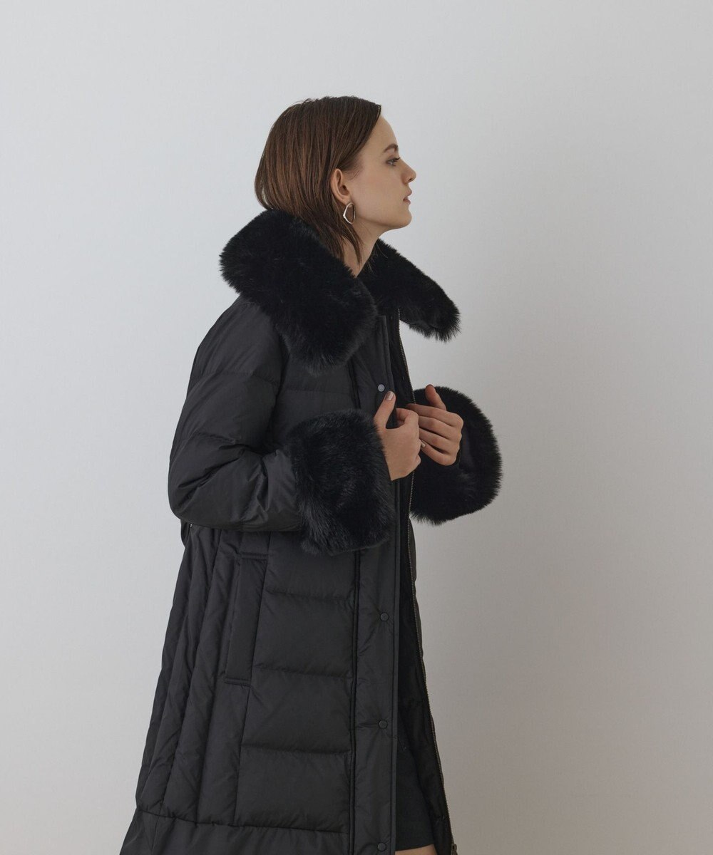 GRACE CONTINENTAL ファーカラーロングダウン 