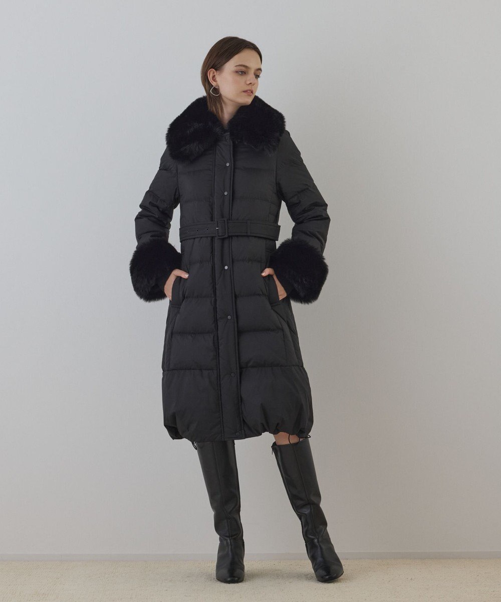 GRACE CONTINENTAL ファーカラーロングダウン 