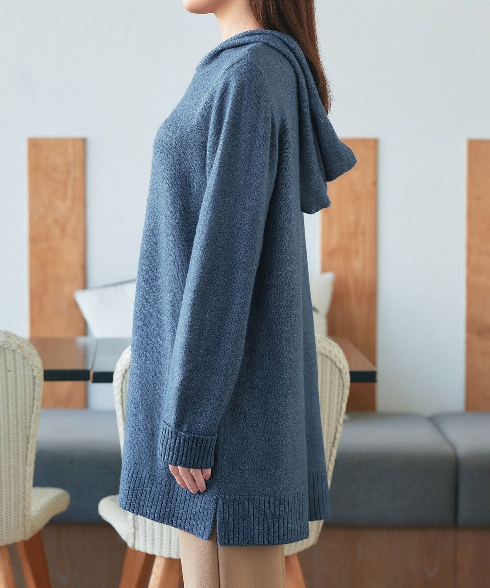 Tiaclasse メランジフーディーニットチュニック 