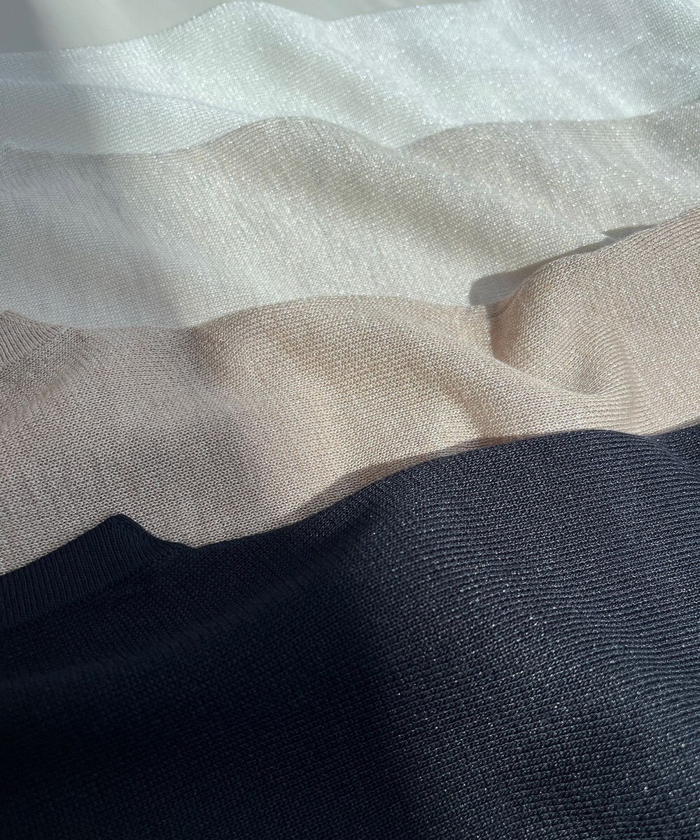 23区 シャイニーシアー ノースリーブ ニット 