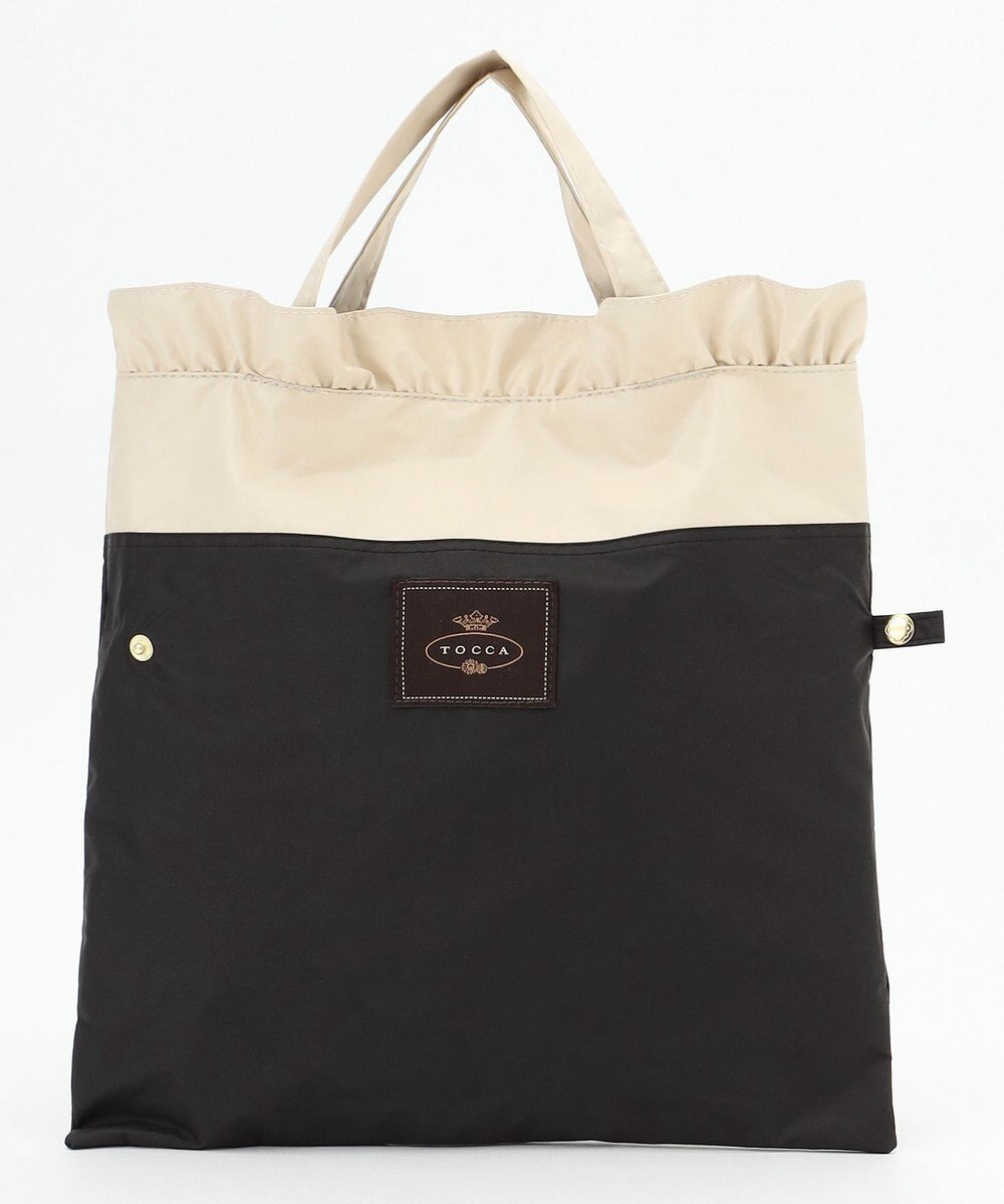 TOCCA 【晴雨兼用・UVカット100%生地】LOGO FRILL UMBRELLA 折り畳み傘 収納バッグ付き 