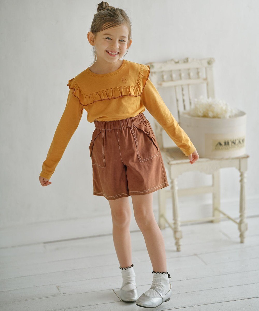 組曲 KIDS 【110-140㎝】リボンポケット ショートパンツ 