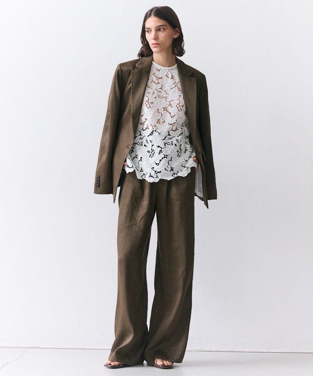 BEIGE， MICA / リネンブレンドテーラードジャケット 