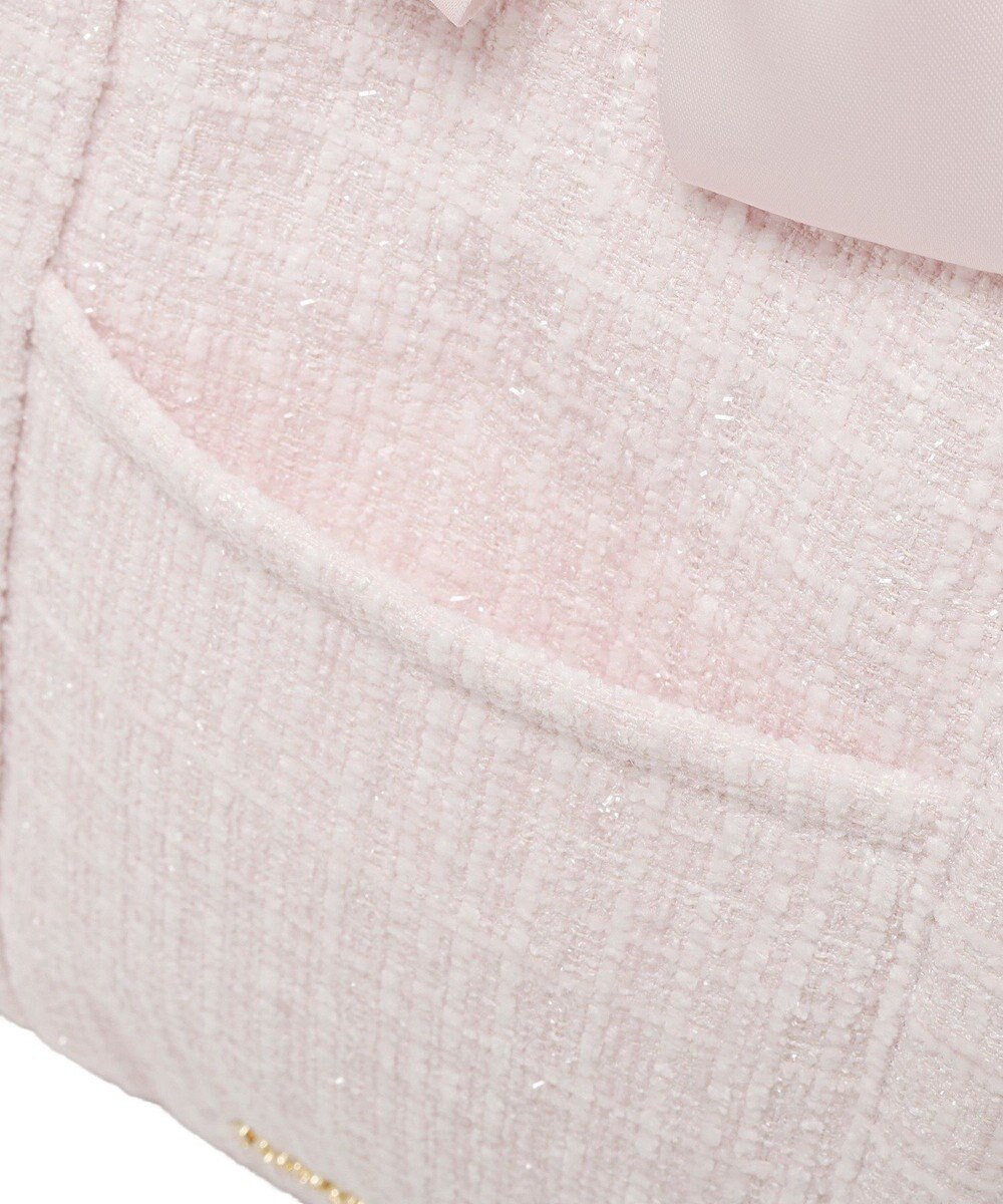 Maison de FLEUR ツイードボリュームリボントートバッグ 