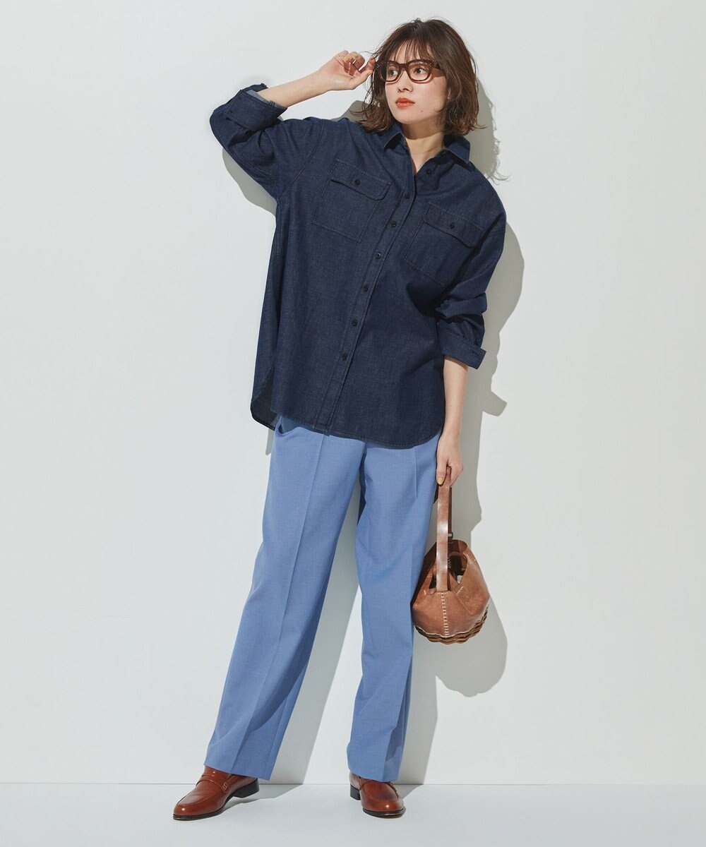 ICB 【洗える】 LooseWeave ワイドストレートパンツ 