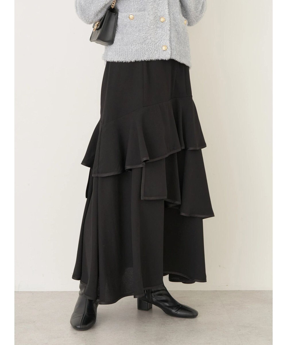 earth music&ecology パイピングフリルティアードスカート 