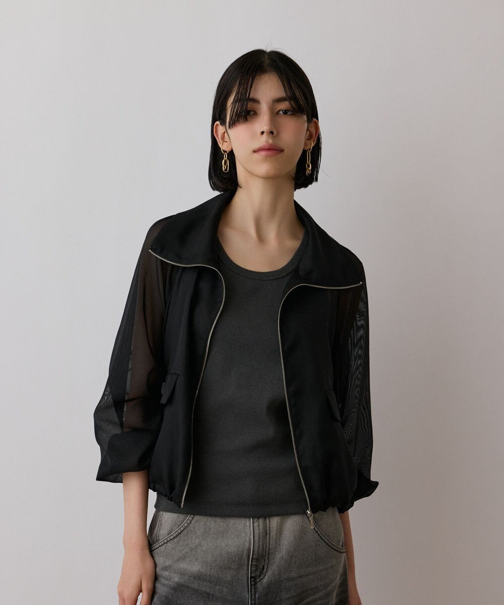 GRACE CONTINENTAL ブライトメッシュブルゾン 