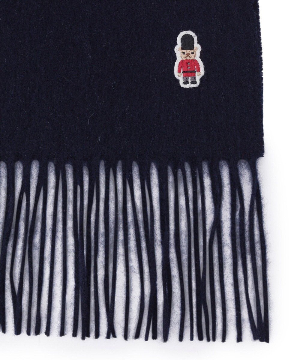 MOONBAT 【WEB限定】MACKINTOSH PHILOSOPHY バッキンガムベア付きウール100%無地マフラー (パッケージ付き) 