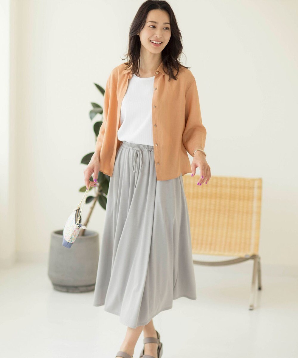 J.PRESS LADIES 【洗える】シアーリネン ブラウス 