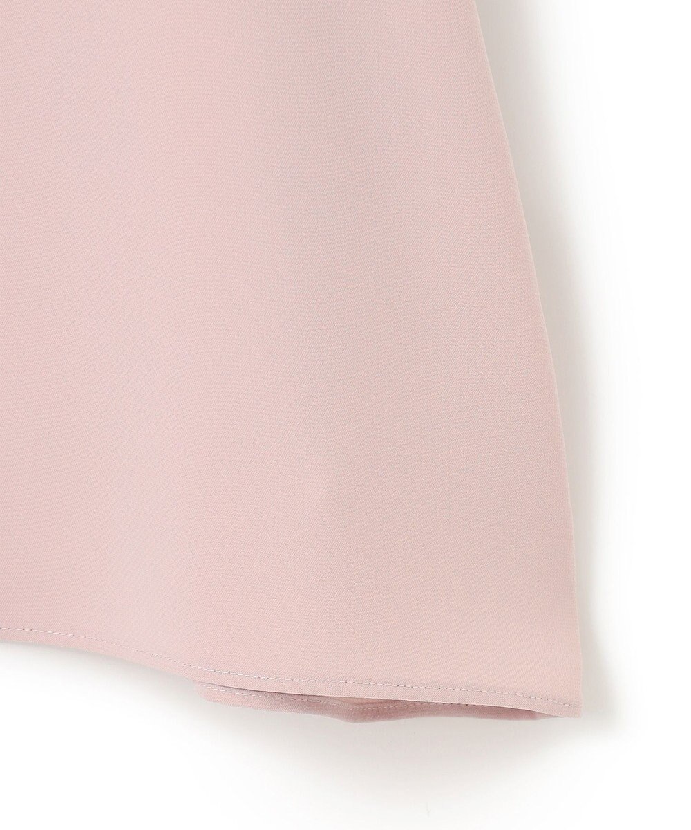 ICB L 【接触冷感・UVケア・速乾・洗える】BackSatinAmunzen 5分袖Vネックボウタイブラウス 