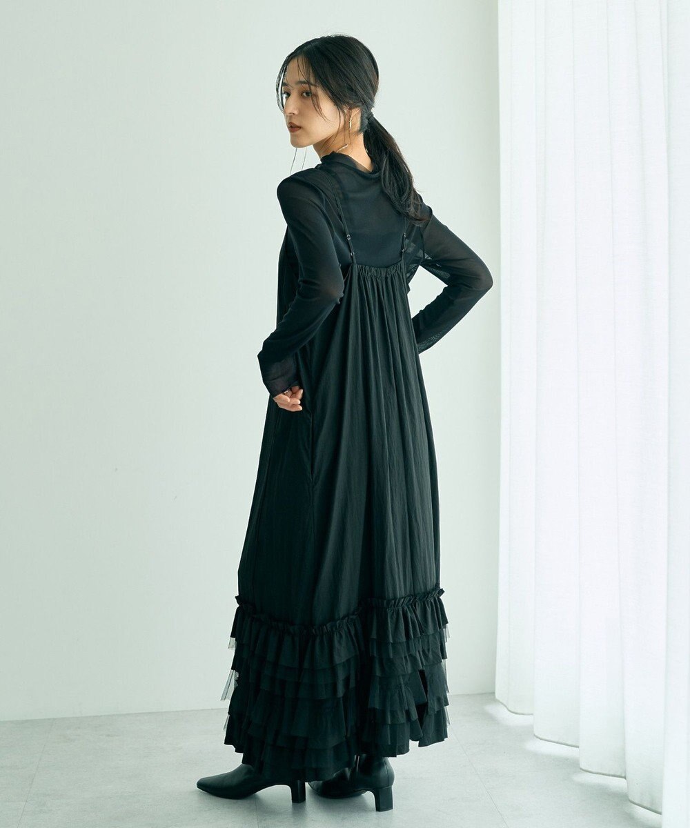 YECCA VECCA ラッフルキャミワンピース 