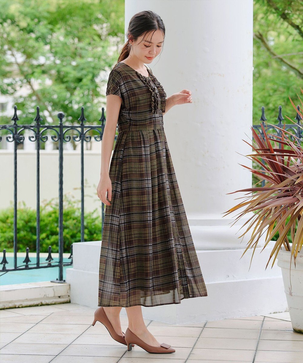 Tiaclasse L 【洗える】フリルワンピース 