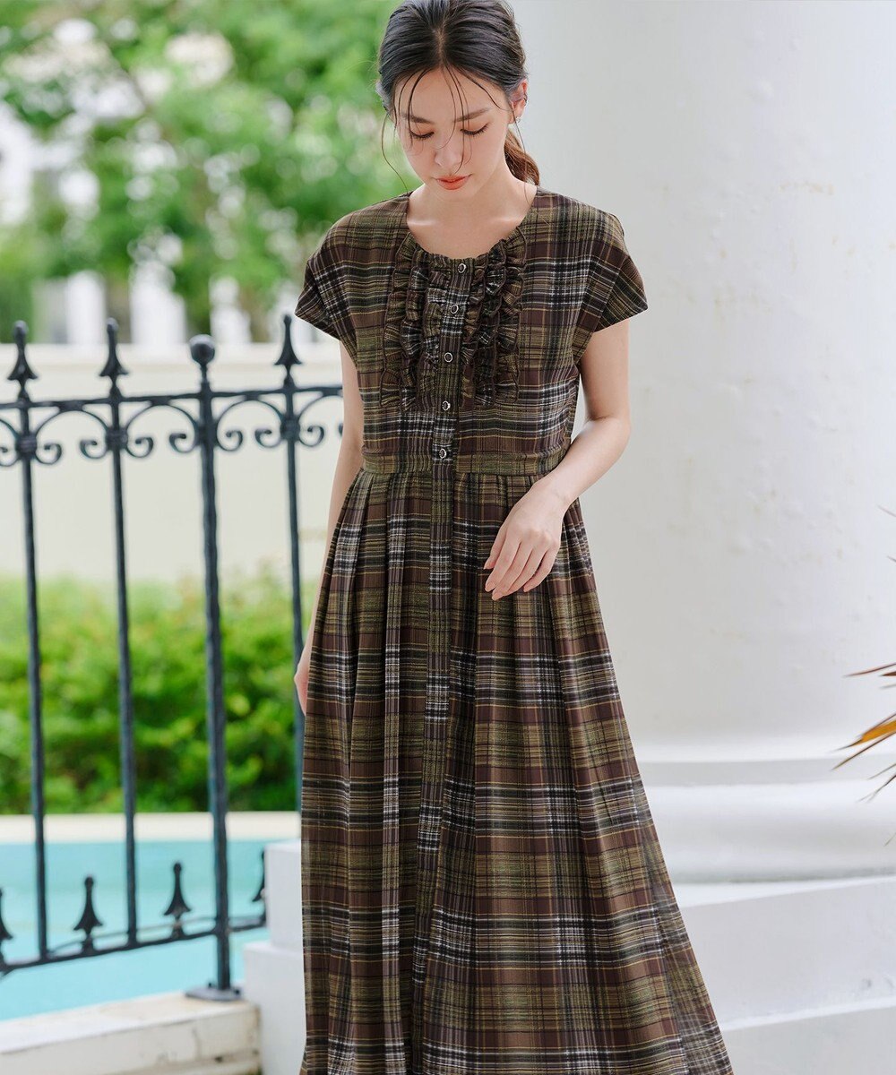 Tiaclasse L 【洗える】フリルワンピース 