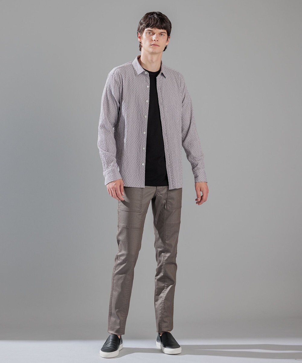 JOSEPH HOMME トライジャガード ストライプ ストレッチ    レギュラーカラーシャツ 